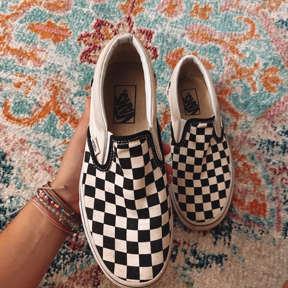 Vans Shoes - Checkered slip on Vans